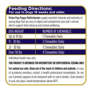 Puppy Multivitamin Feeding Directions